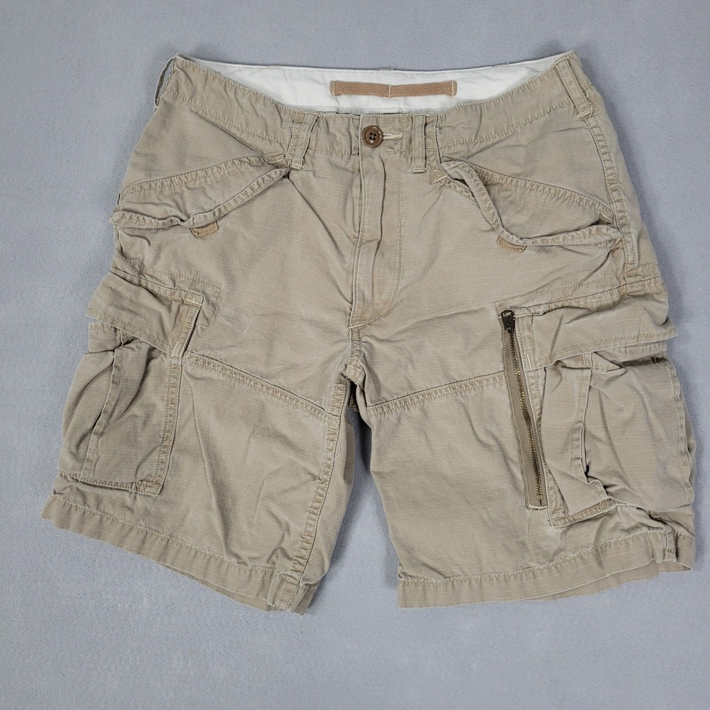 Polo Ralph Lauren Mens Tan Cargo Shorts Size 34 x 9" Ripstop - Picture 1 of 11